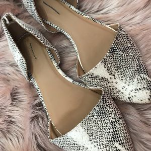 Old Navy flats, snake skin print